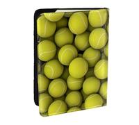 Wykjtwo Balle de Tennis, Porte-Passeport Portefeuille de Voyage en Cuir PU Étui pour Passeport Couvre-Passeport 6,5 po