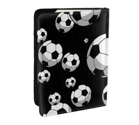 Wykjtwo Ballon de Football, Porte-Passeport Portefeuille de Voyage en Cuir PU Étui pour Passeport Couvre-Passeport 6,5 po