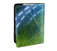 Wykjtwo Ballon de Sport de Football imprimé, Porte-Passeport Portefeuille de Voyage en Cuir PU Étui pour Passeport Couvre-Passeport 6,5 po