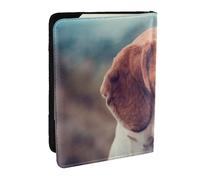 Wykjtwo Beagle Chiot Chiens Animaux Beagle, Porte-Passeport Portefeuille de Voyage en Cuir PU Étui pour Passeport Couvre-Passeport 6,5 po