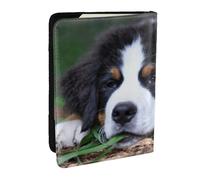 Wykjtwo Beau Bouvier Bernois, Porte-Passeport Portefeuille de Voyage en Cuir PU Étui pour Passeport Couvre-Passeport 6,5 po