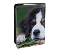 Wykjtwo Beau Bouvier Bernois, Porte-Passeport Portefeuille de Voyage en Cuir PU Étui pour Passeport Couvre-Passeport 6,5 po