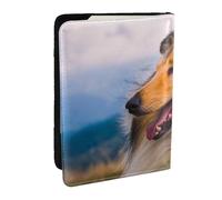 Wykjtwo Beau Colley Rugueux, Porte-Passeport Portefeuille de Voyage en Cuir PU Étui pour Passeport Couvre-Passeport 6,5 po