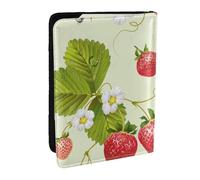 Wykjtwo Belle Fraise, Porte-Passeport Portefeuille de Voyage en Cuir PU Étui pour Passeport Couvre-Passeport 6,5 po