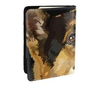 Wykjtwo Berger Allemand, Porte-Passeport Portefeuille de Voyage en Cuir PU Étui pour Passeport Couvre-Passeport 6,5 po