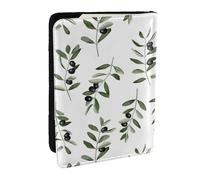Wykjtwo Branche D'Olivier Style Aquarelle Nature, Porte-Passeport Portefeuille de Voyage en Cuir PU Étui pour Passeport Couvre-Passeport 6,5 po