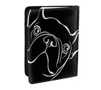 Wykjtwo Bulldog français, Porte-Passeport Portefeuille de Voyage en Cuir PU Étui pour Passeport Couvre-Passeport 6,5 po