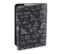 Wykjtwo Cadeaux de Professeur de mathématiques, Porte-Passeport Portefeuille de Voyage en Cuir PU Étui pour Passeport Couvre-Passeport 6,5 po