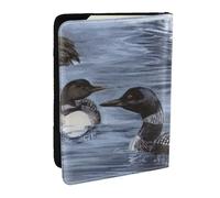 Wykjtwo Canard, Animal, Porte-Passeport Portefeuille de Voyage en Cuir PU Étui pour Passeport Couvre-Passeport 6,5 po
