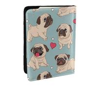 Wykjtwo Carlin Bleu Sticker, Porte-Passeport Portefeuille de Voyage en Cuir PU Étui pour Passeport Couvre-Passeport 6,5 po
