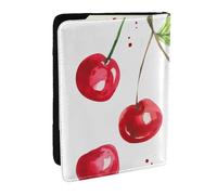 Wykjtwo Cerise Mignonne imprimée, Porte-Passeport Portefeuille de Voyage en Cuir PU Étui pour Passeport Couvre-Passeport 6,5 po