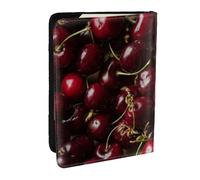 Wykjtwo Cerise Rouge, Porte-Passeport Portefeuille de Voyage en Cuir PU Étui pour Passeport Couvre-Passeport 6,5 po