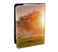 Wykjtwo Cheval au crépuscule, Porte-Passeport Portefeuille de Voyage en Cuir PU Étui pour Passeport Couvre-Passeport 6,5 po