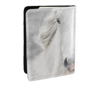 Wykjtwo Cheval camarguais, Porte-Passeport Portefeuille de Voyage en Cuir PU Étui pour Passeport Couvre-Passeport 6,5 po