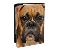 Wykjtwo Chien Boxer, Porte-Passeport Portefeuille de Voyage en Cuir PU Étui pour Passeport Couvre-Passeport 6,5 po