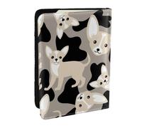 Wykjtwo Chien Chihuahua, Porte-Passeport Portefeuille de Voyage en Cuir PU Étui pour Passeport Couvre-Passeport 6,5 po