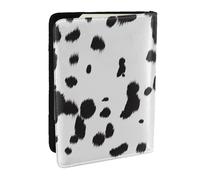Wykjtwo Chien Dalmatien Imprimé Tache Noire, Porte-Passeport Portefeuille de Voyage en Cuir PU Étui pour Passeport Couvre-Passeport 6,5 po
