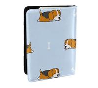 Wykjtwo Chien de Compagnie de Dessin animé, Porte-Passeport Portefeuille de Voyage en Cuir PU Étui pour Passeport Couvre-Passeport 6,5 po