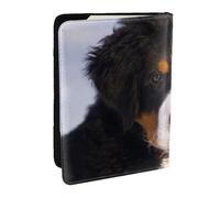 Wykjtwo Chien de Montagne Bernois, Porte-Passeport Portefeuille de Voyage en Cuir PU Étui pour Passeport Couvre-Passeport 6,5 po