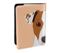 Wykjtwo Chien Jack Russell Terrier, Porte-Passeport Portefeuille de Voyage en Cuir PU Étui pour Passeport Couvre-Passeport 6,5 po