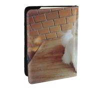 Wykjtwo Chien Maltais, Porte-Passeport Portefeuille de Voyage en Cuir PU Étui pour Passeport Couvre-Passeport 6,5 po