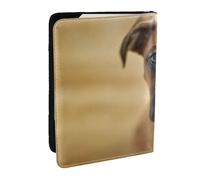 Wykjtwo Chiens Boxer Chiot Animaux Chiens, Porte-Passeport Portefeuille de Voyage en Cuir PU Étui pour Passeport Couvre-Passeport 6,5 po