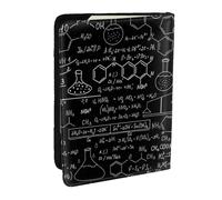 Wykjtwo Chimie des Sciences abstraites, Porte-Passeport Portefeuille de Voyage en Cuir PU Étui pour Passeport Couvre-Passeport 6,5 po