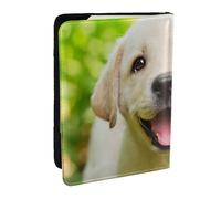 Wykjtwo Chiot Labrador Retriever, Porte-Passeport Portefeuille de Voyage en Cuir PU Étui pour Passeport Couvre-Passeport 6,5 po