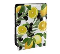 Wykjtwo Citron et olive, Porte-Passeport Portefeuille de Voyage en Cuir PU Étui pour Passeport Couvre-Passeport 6,5 po