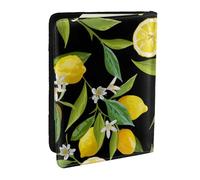 Wykjtwo Citron Jaune, Porte-Passeport Portefeuille de Voyage en Cuir PU Étui pour Passeport Couvre-Passeport 6,5 po