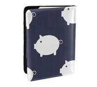 Wykjtwo Cochon Mignon, Porte-Passeport Portefeuille de Voyage en Cuir PU Étui pour Passeport Couvre-Passeport 6,5 po