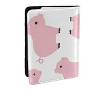 Wykjtwo Cochon Rose, Porte-Passeport Portefeuille de Voyage en Cuir PU Étui pour Passeport Couvre-Passeport 6,5 po