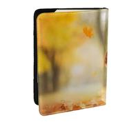 Wykjtwo Cocker Spaniel Automne Parc Chiens Épagneul Brun, Porte-Passeport Portefeuille de Voyage en Cuir PU Étui pour Passeport Couvre-Passeport 6,5 po