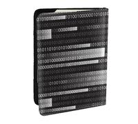 Wykjtwo Code de Programmation Noir, Porte-Passeport Portefeuille de Voyage en Cuir PU Étui pour Passeport Couvre-Passeport 6,5 po