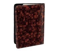 Wykjtwo Code du programmateur Rouge, Porte-Passeport Portefeuille de Voyage en Cuir PU Étui pour Passeport Couvre-Passeport 6,5 po