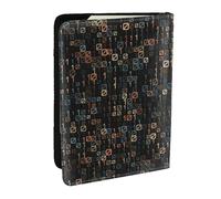 Wykjtwo Code Informatique du Programmeur, Porte-Passeport Portefeuille de Voyage en Cuir PU Étui pour Passeport Couvre-Passeport 6,5 po