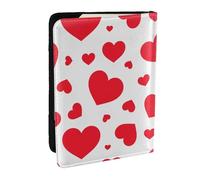 Wykjtwo Coeur dispersé, Porte-Passeport Portefeuille de Voyage en Cuir PU Étui pour Passeport Couvre-Passeport 6,5 po