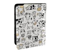 Wykjtwo Collection de Vaches, Porte-Passeport Portefeuille de Voyage en Cuir PU Étui pour Passeport Couvre-Passeport 6,5 po