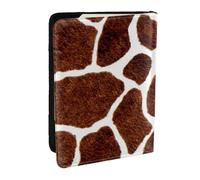 Wykjtwo Conception de Motif de Girafe Africaine, Porte-Passeport Portefeuille de Voyage en Cuir PU Étui pour Passeport Couvre-Passeport 6,5 po