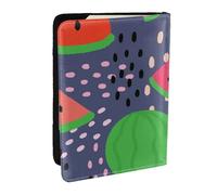 Wykjtwo Conception de pastèque aux Fruits d'été, Porte-Passeport Portefeuille de Voyage en Cuir PU Étui pour Passeport Couvre-Passeport 6,5 po