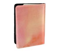 Wykjtwo Corail Aquarelle Nuances Rose Orange, Porte-Passeport Portefeuille de Voyage en Cuir PU Étui pour Passeport Couvre-Passeport 6,5 po