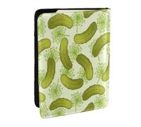 Wykjtwo Cornichons à l'aneth, Porte-Passeport Portefeuille de Voyage en Cuir PU Étui pour Passeport Couvre-Passeport 6,5 po