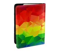 Wykjtwo Cravate Arc-en-Ciel colorée, Porte-Passeport Portefeuille de Voyage en Cuir PU Étui pour Passeport Couvre-Passeport 6,5 po