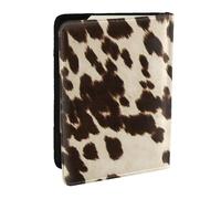 Wykjtwo Cuir de Vache Marron, Porte-Passeport Portefeuille de Voyage en Cuir PU Étui pour Passeport Couvre-Passeport 6,5 po