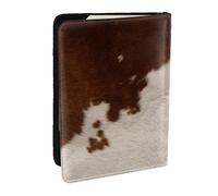 Wykjtwo Cuir de Vache Marron Rouge, Porte-Passeport Portefeuille de Voyage en Cuir PU Étui pour Passeport Couvre-Passeport 6,5 po
