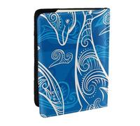 Wykjtwo Dauphin Magique, Porte-Passeport Portefeuille de Voyage en Cuir PU Étui pour Passeport Couvre-Passeport 6,5 po