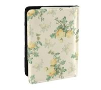 Wykjtwo Décor Floral Shabby Chic, Porte-Passeport Portefeuille de Voyage en Cuir PU Étui pour Passeport Couvre-Passeport 6,5 po