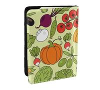 Wykjtwo Divers modèles de légumes, Porte-Passeport Portefeuille de Voyage en Cuir PU Étui pour Passeport Couvre-Passeport 6,5 po