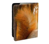 Wykjtwo Écureuil Mignon Mangeant des Noix, Porte-Passeport Portefeuille de Voyage en Cuir PU Étui pour Passeport Couvre-Passeport 6,5 po