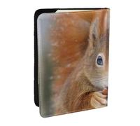 Wykjtwo Écureuil Mignon, Porte-Passeport Portefeuille de Voyage en Cuir PU Étui pour Passeport Couvre-Passeport 6,5 po